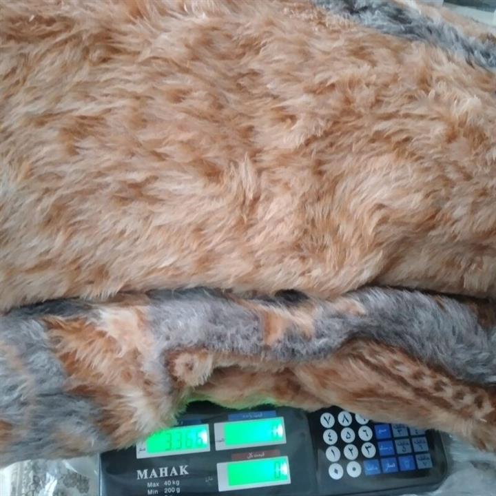پتوی درخشان  دونفره  طرح 666قالیچه ای قهوه ای نخ اکلریلک